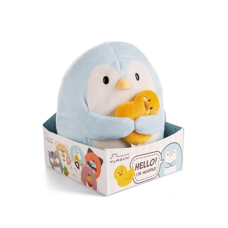 SUPER MOCHIE - Pingouin Waddle avec canard - Peluche 16cm SUPER MOCHIE - Pingouin Waddle avec canard - Peluche 16cm