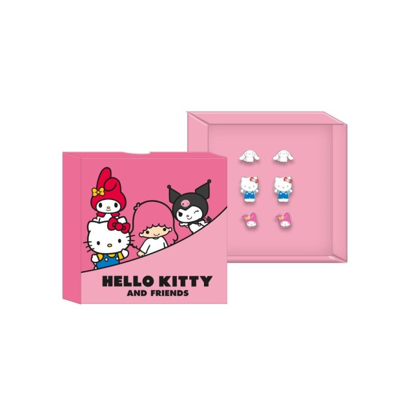 HELLO KITTY & Friends - 3 Paires de Clous d'Oreilles HELLO KITTY & Friends - 3 Paires de Clous d'Oreilles