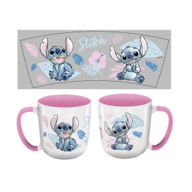 STITCH - Watercolor Rose - Mug Elite Intérieur Coloré - 384ml