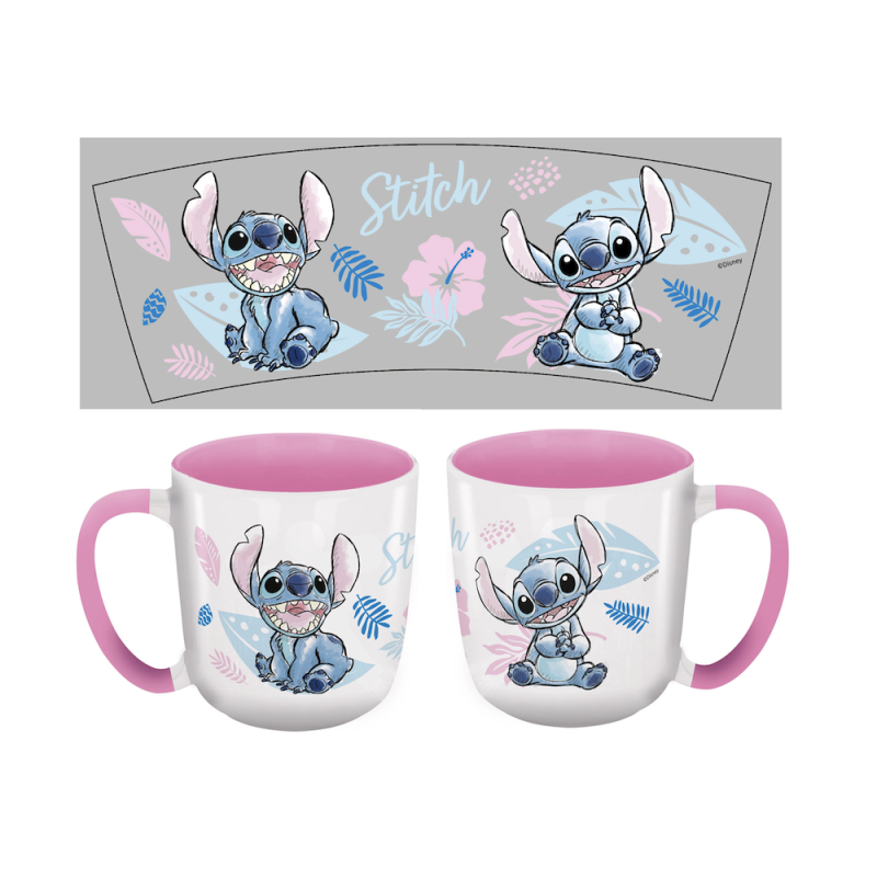 STITCH - Watercolor Rose - Mug Elite Intérieur Coloré - 384ml STITCH - Watercolor Rose - Mug Elite Intérieur Coloré - 384ml