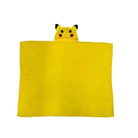 POKEMON - Pikachu - Plaid Coral à Capuche 3D '120X150cm'