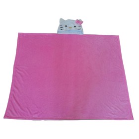 HELLO KITTY - Pink - Plaid Coral à Capuche 3D '120X150cm'
