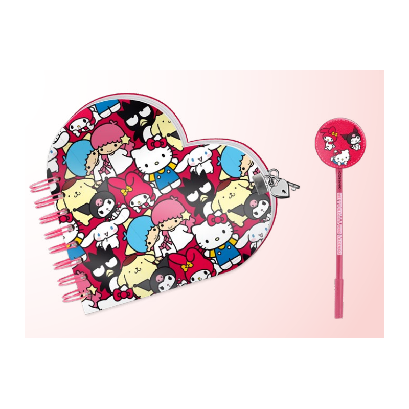 HELLO KITTY & Friends - Gift Box - Journal Secret + Stylo Bille HELLO KITTY & Friends - Gift Box - Journal Secret + Stylo Bille