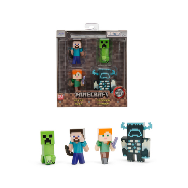 MINECRAFT - Pack de 4 Figurines 6,5cm