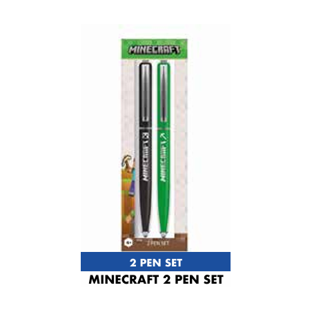 MINECRAFT - Set de 2 Bics