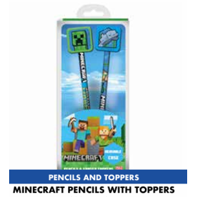 MINECRAFT - Pencil & Topper 2PK
