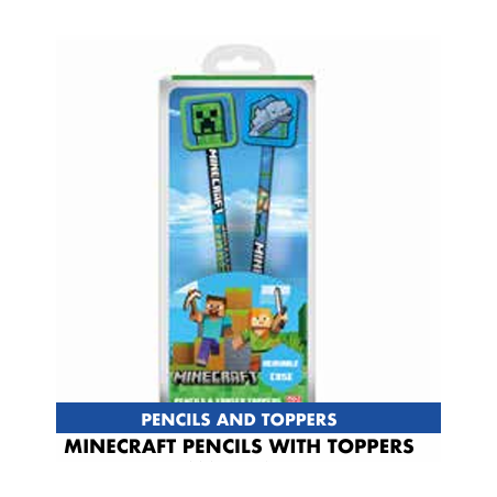 MINECRAFT - Pencil & Topper 2PK