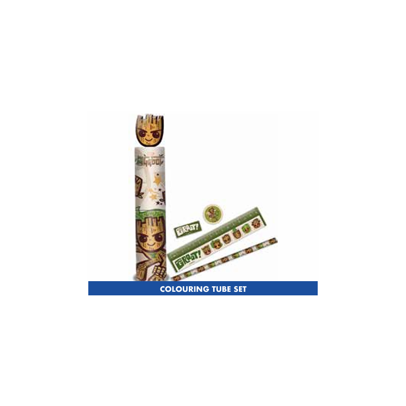 MARVEL - Groot - Stationery Colouring Tube Set MARVEL - Groot - Stationery Colouring Tube Set
