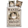ONE PIECE - Luffy "Wanted" - Parure de lit 140x200cm + 65x65cm