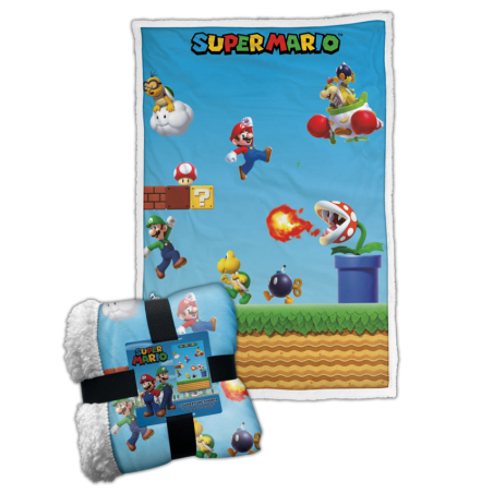 SUPER MARIO - Game - Plaid Premium '100X150cm'