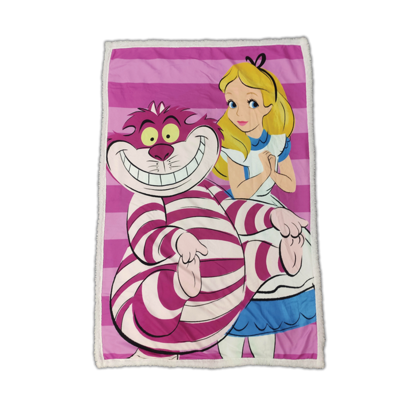 ALICE & Chat du Cheshire - Plaid Premium '100X150cm' ALICE & Chat du Cheshire - Plaid Premium '100X150cm'