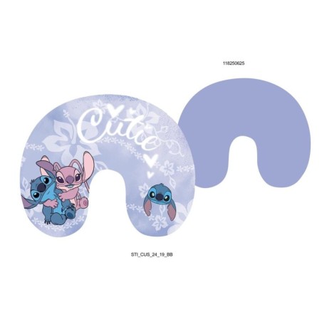 LILO & STITCH - Stitch et Angel "Cutie" - Coussin de voyage