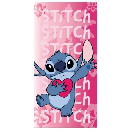 DISNEY - Stitch "Coeur" - Serviette de Plage 70x140cm