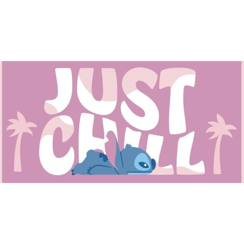 DISNEY - Stitch "Just Chill" - Serviette de Plage 70x140cm DISNEY - Stitch "Just Chill" - Serviette de Plage 70x140cm