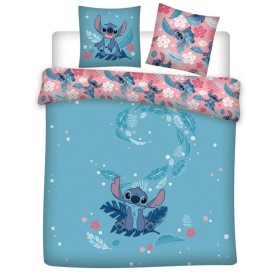 LILO & STITCH - Parure de lit 240x220cm + 2x65x65cm - Stitch assis