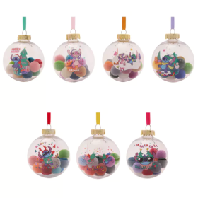 STITCH - Set de 7 Boules de Noël Pompom