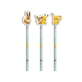POKEMON - Collection Flower - Set de 3 Crayons avec Topper