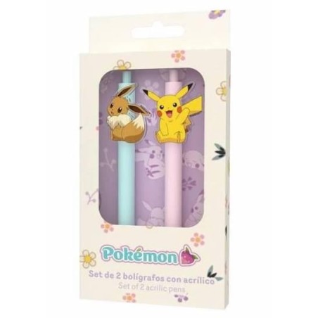 POKEMON - Collection Flower - Set de 2 Stylos à Bille