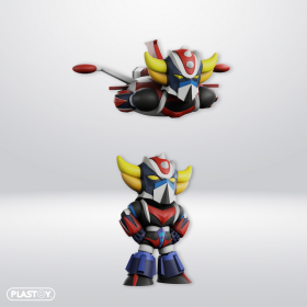 GOLDORAK - Soucoupe & Goldorak debout - Pack 2 figurines 7cm