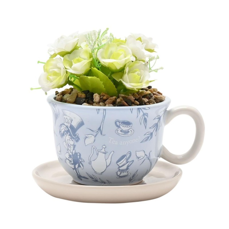 ALICE AUX PAYS DES MERVEILLES - Tasse Décorative + Fausse Plante ALICE AUX PAYS DES MERVEILLES - Tasse Décorative + Fausse Plante