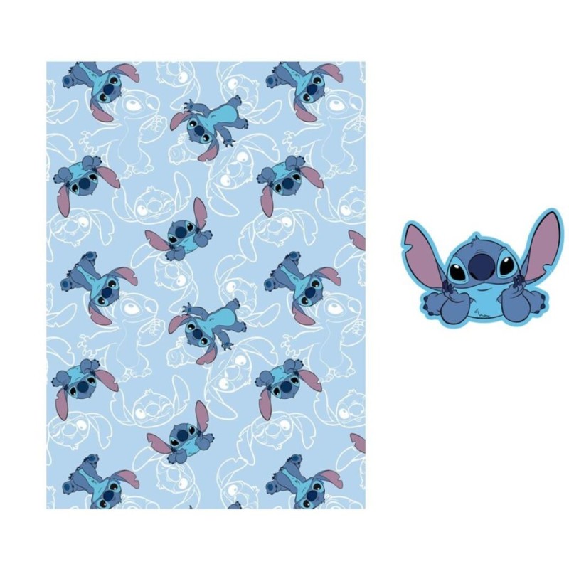 LILO & STITCH - Stitch - Couverture Corail 100x140cm + Coussin LILO & STITCH - Stitch - Couverture Corail 100x140cm + Coussin