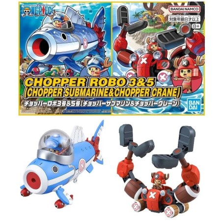 ONE PIECE - Chopper Robot 3&5 (Chopper Submarine & Crane) -Model Kit