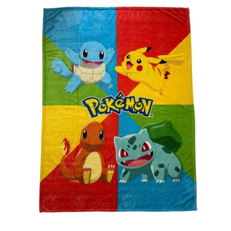 POKEMON & Friends - Plaid en Coral 130x180cm POKEMON & Friends - Plaid en Coral 130x180cm