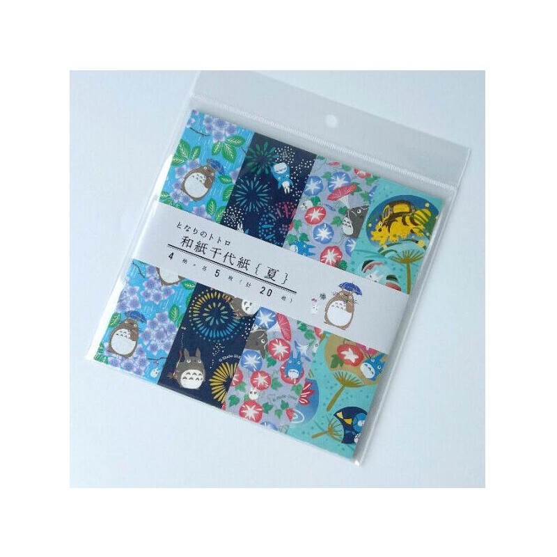 MON VOISIN TOTORO - Eté - Papier Chiyogami 15x15cm MON VOISIN TOTORO - Eté - Papier Chiyogami 15x15cm