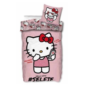 HELLO KITTY - Parure de lit 140x200cm + 65x65cm