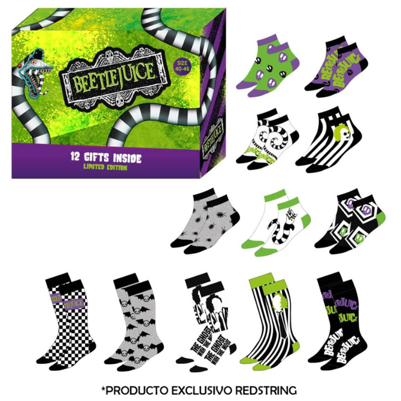 BEETLEJUICE - Gift Box - 12 Paires de Chaussettes (T 40-46) BEETLEJUICE - Gift Box - 12 Paires de Chaussettes (T 40-46)