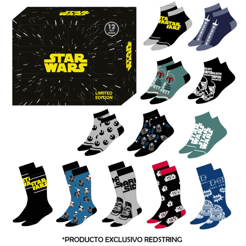 STAR WARS - Gift Box - 12 Paires de Chaussettes (T 40-46) STAR WARS - Gift Box - 12 Paires de Chaussettes (T 40-46)