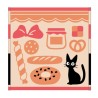 KIKI LA PETITE SORCIERE - Boulangerie de Jiji - Mini Serviette 25x25cm