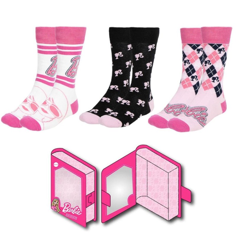 BARBIE - Pack de 3 Paires de Chaussettes (Taille 36-43) BARBIE - Pack de 3 Paires de Chaussettes (Taille 36-43)