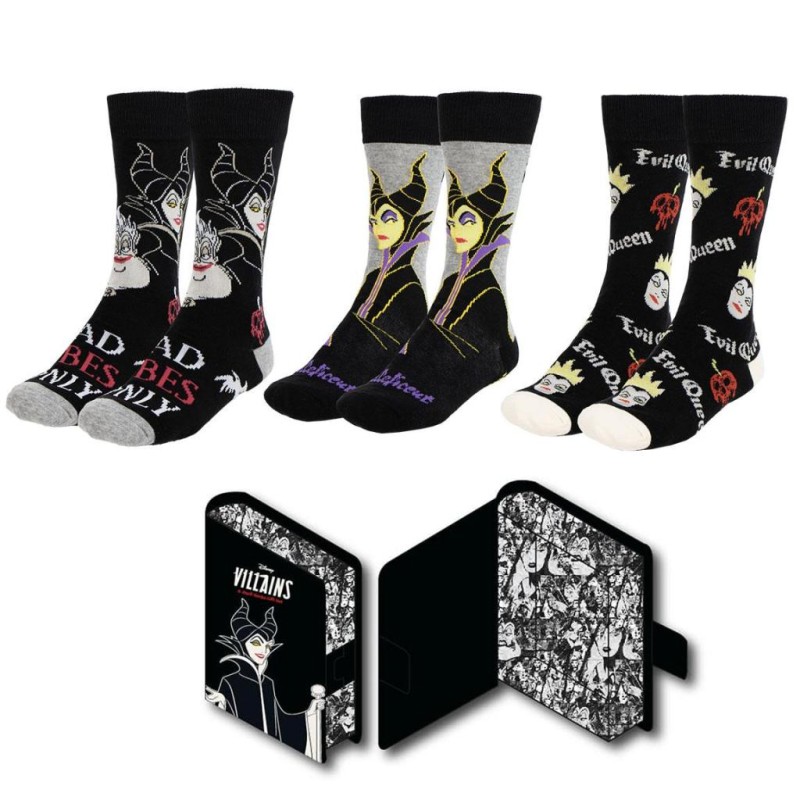 DISNEY VILLAINS - Pack de 3 Paires de Chaussettes (Taille 36-43) DISNEY VILLAINS - Pack de 3 Paires de Chaussettes (Taille 36-43)