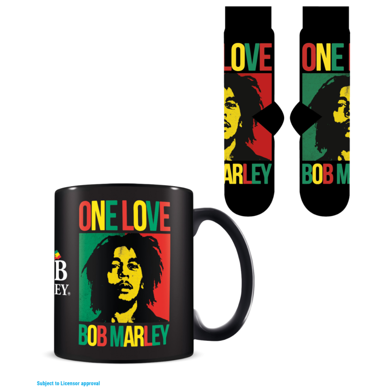 BOB MARLEY - One Love - Mug 315ml et Chaussettes 41-45 BOB MARLEY - One Love - Mug 315ml et Chaussettes 41-45