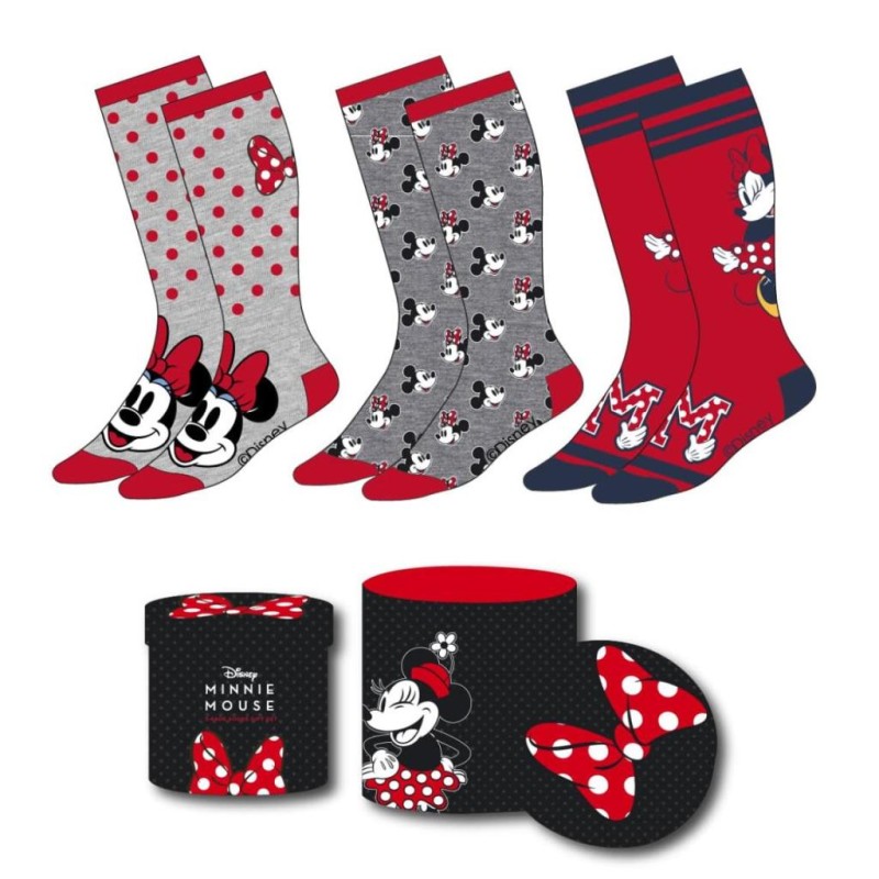 MINNIE - Pack de 3 Paires de Chaussettes (Taille 36-43) MINNIE - Pack de 3 Paires de Chaussettes (Taille 36-43)
