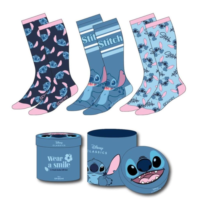 STITCH - Head - Pack de 3 Paires de Chaussettes (Taille 36-43) STITCH - Head - Pack de 3 Paires de Chaussettes (Taille 36-43)