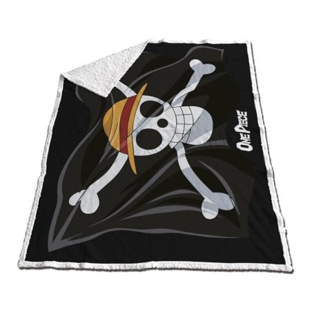 ONE PIECE - Couverture Sherpa 130x170cm - Equipage Chapeau de paille