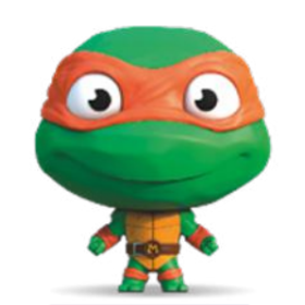 LES TORTUES NINJAS - Michelangelo - Figurine Elastikorps 10cm