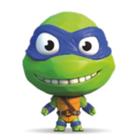 LES TORTUES NINJAS - Leonardo - Figurine Elastikorps 10cm