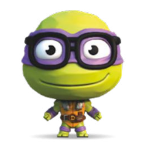 LES TORTUES NINJAS - Donatelo - Figurine Elastikorps 10cm
