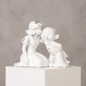 DISNEY - 'White&Silver' - Blanche-Neige & Simplet - Tirelire - 17cm