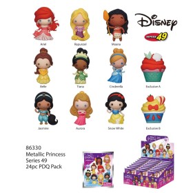 DISNEY - Princesse - 3D Foam Bag Clip (Display 24 Pcs)