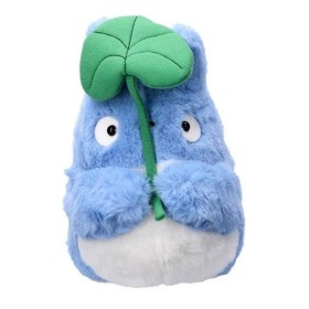MON VOISIN TOTORO - Totoro Bleu avec feuille - Peluche Nakayoshi