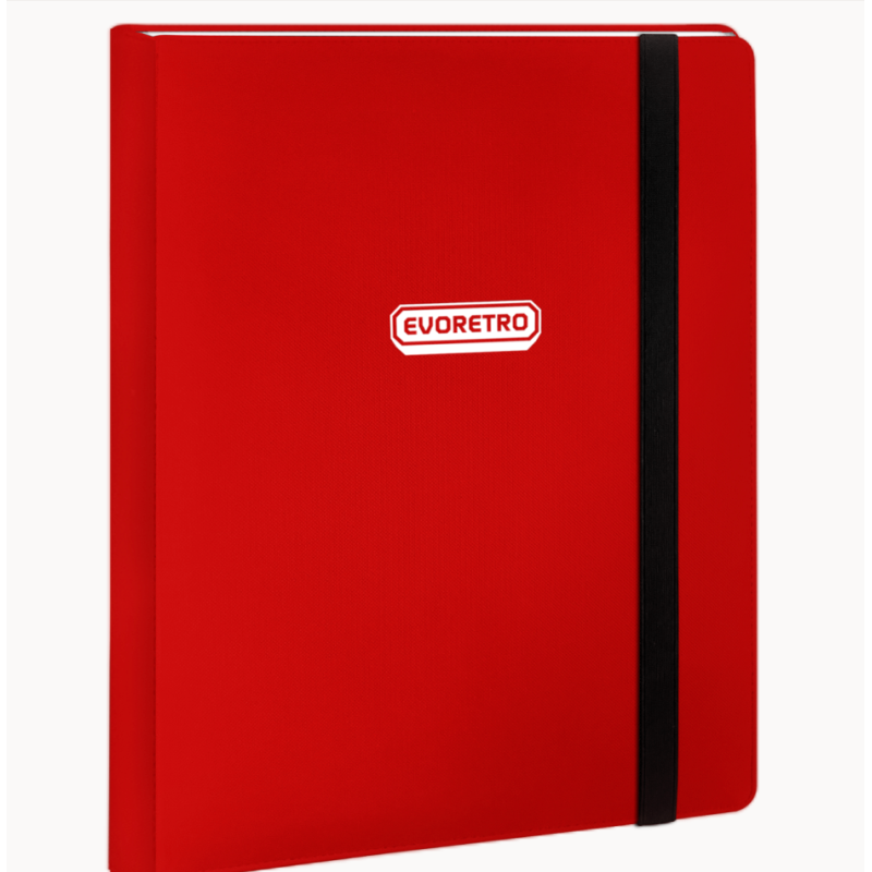 EVORETRO - Classeur cartes rég. 9 poches 360 cartes a/ élastique Rouge EVORETRO - Classeur cartes rég. 9 poches 360 cartes a/ élastique Rouge
