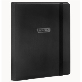 EVORETRO - Classeur cartes rég. 9 poches 360 cartes a/ élastique Noir
