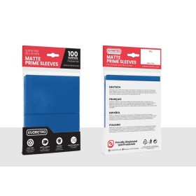 EVORETRO -Pochettes cartes mates F. stand. 66x91mm Bleu Petro 100-Pack