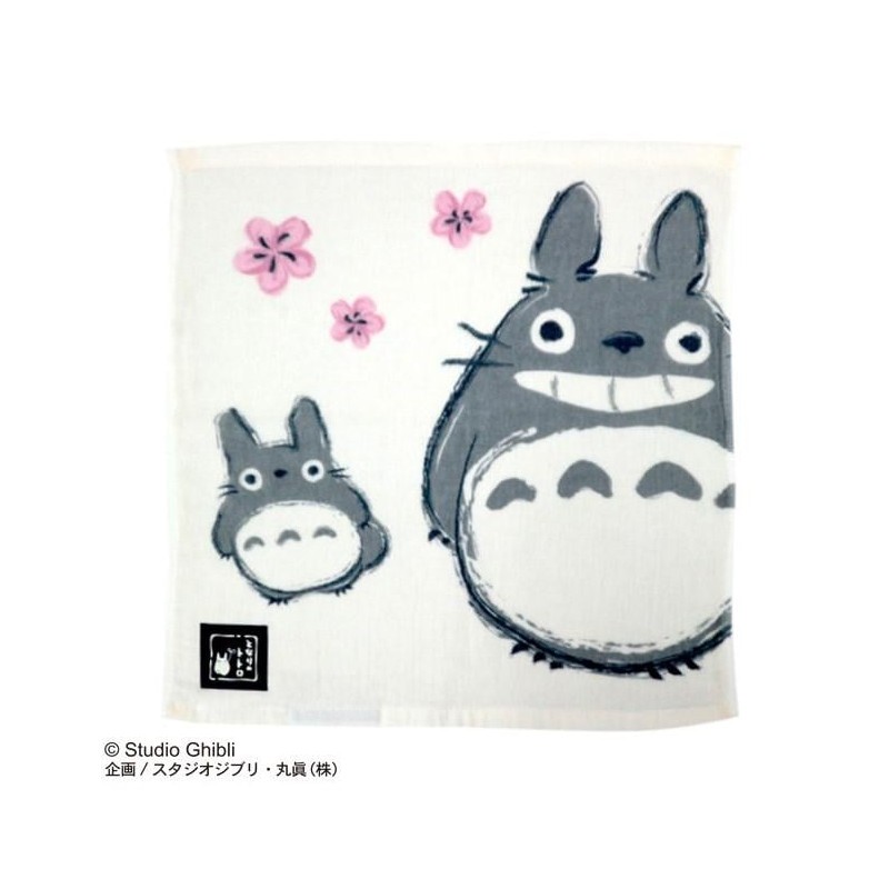 MON VOISIN TOTORO - Totoro Sakura - Mini Serviette Imabari 34x36cm MON VOISIN TOTORO - Totoro Sakura - Mini Serviette Imabari 34x36cm