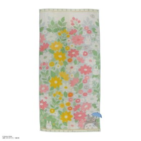 MON VOISIN TOTORO - Champs de Fleurs - Grande Serviette 60x120cm
