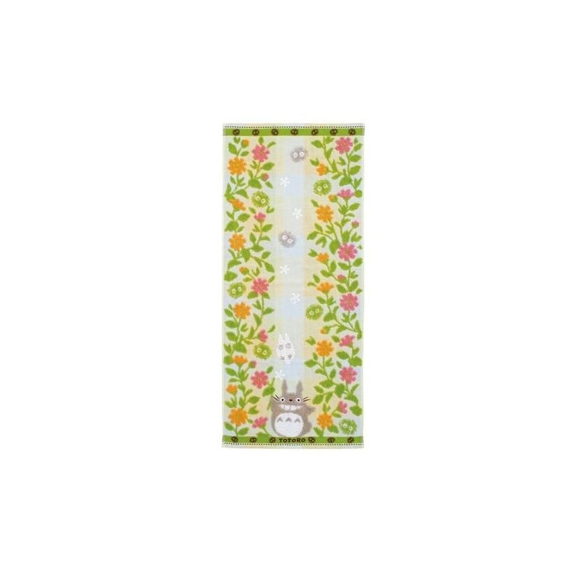 MON VOISIN TOTORO - Totoro Jardin de fleurs - Serviette 34x80cm MON VOISIN TOTORO - Totoro Jardin de fleurs - Serviette 34x80cm